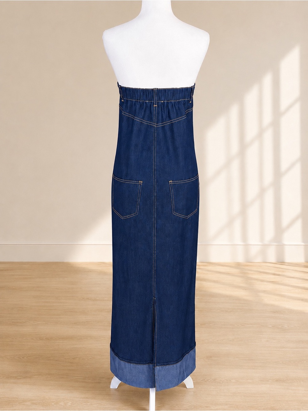 Mare Mare Anthropologie Strapless Denim Skirt Dress - Picture 6 of 10
